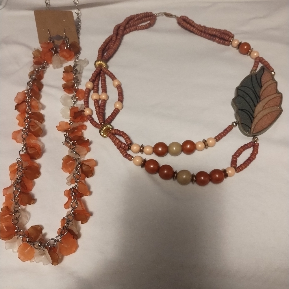 Pink, Brown And Cream Colored Jewelry